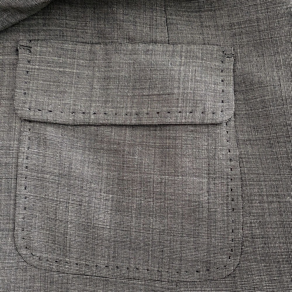 Talbots Gray Wool Blend Pattern Blazer - image 7